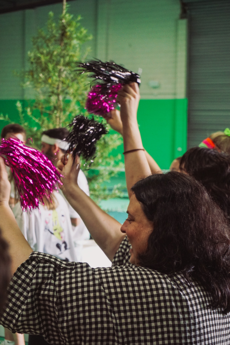 Cheering at a corporate event